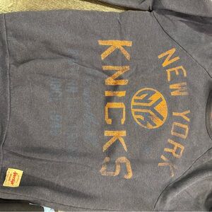Mitchell & Ness Knicks Charcoal and Orange Sweatshirt